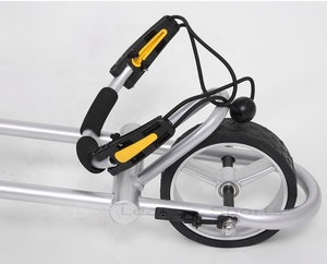 Voiture de <span class=keywords><strong>golf</strong></span> télécommandée à batterie au lithium avec cadre de conception allemande, revêtement en cuir de luxe, poignée en T avec roue anti-basculement - Product Image 4