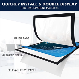 Bulk Supply Self-Stick Magnetic Sign Frame for Office <b>Cupboard</b> Door Display - Product Image 5