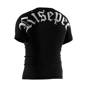 Metalcore Quick-Dry Four-Way Stretch UPF50+ Performance Rash Guard <b>Compression</b> <b>Shirt</b> with Industrial-Style Typography - Product Image 5