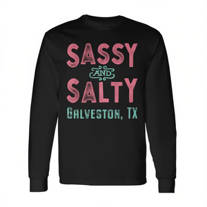T-shirt a maniche lunghe Sassy And Salty Galveston Tx - Product Image 2