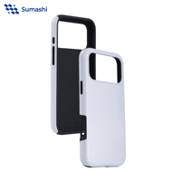 Coque de téléphone personnalisée par sublimation, PC+TPU 2-en-1, impression 3D brillante, faible MOQ pour iPhone 17 Pro Max Samsung S25