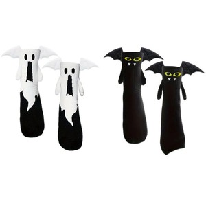 Halloween Ghost <b>Socks</b> <b>Black</b> And White Cotton Anime Cartoon Design Sweat Absorbing For Couples Youth Casual Wear - Product Image 2
