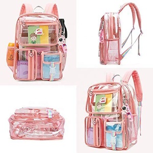 Tùy Chỉnh Thiết Kế Thời Trang Xem Thông Qua PVC Ba Lô Bền Không Thấm Nước Công Suất Lớn Rõ Ràng PVC Ba Lô - Product Image 4