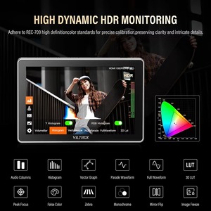 Màn hình cảm ứng VILTROX TFT DC-L1 7 inch 600nit 60Hz HD, hỗ trợ đầu vào và đầu ra 4K, dành cho máy ảnh <span class=keywords><strong>DSLR</strong></span> - Product Image 3