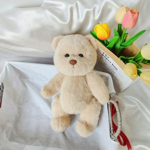 Oso de Peluche Lina de 31 cm/11.8 Pulgadas, Blanco y Marrón, Hecho a Mano, con Articulaciones Móviles, Juguete de Peluche - Product Image 4