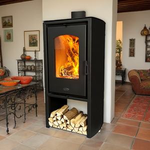 Cheminée électrique moderne d'intérieur avec télécommande, installation encastrée ou autoportante, chauffage en acier, langue anglaise, États-Unis, Australie, hôtels - Product Image 6