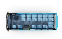 DAOD Minibus électrique de 20 places avec une longue autonomie et une vitesse maximale de 71-90 km/h pour les trajets en ville