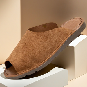 <span class=keywords><strong>Sandales</strong></span> d'été pour hommes en cuir suédé véritable, pour la randonnée en plein air, style <span class=keywords><strong>gladiateur</strong></span>, confortables, pieds nus, semelle extérieure en caoutchouc antidérapante - Product Image 3
