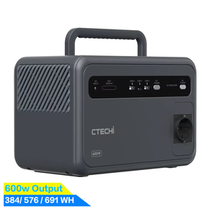 Station d'alimentation portable 600W avec batterie Lifepo4, éclairage LED, alimentation de secours, générateur solaire - Product Image 2