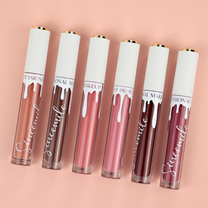 Tubo de diseño de goteo blanco, brillo de labios personalizado al por mayor, Etiqueta Privada, brillo de labios mate, haz <span class=keywords><strong>tu</strong></span> propio lápiz labial líquido - Product Image 4