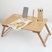 Table pliable en bambou pour enfants, petit bureau d'ordinateur pliable en bois, plateau De lit