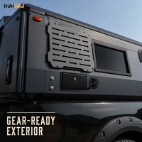 Caisse de camionnette rigide pour chantier avec rangement verrouillable pour usage professionnel