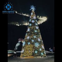 Lumières LED pour sapin de Noël en plastique de qualité commerciale ANPU, IP65, avec synchronisation, tuiles LED carrées pour la décoration de la place