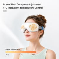 Masque de massage oculaire pliable avec chaleur, appareil de soin des yeux, cadeau pour soulager la fatigue oculaire, la sécheresse et améliorer le sommeil