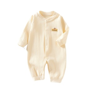 Combinaisons pour bébé en coton pur sans couture, vêtements pour nouveau-nés, printemps automne, combinaison tricotée unisexe, couche de base - Product Image 5