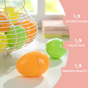 Xieli Vietnam Fillable Plastic Easter <strong>Eggs</strong> Colorful Bright Empty Easter Craft <strong>Eggs</strong> for Easter Hunt - Product Image 3