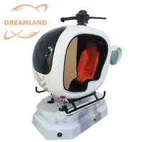 Set Helikopter Vr 9d Berkendara Hiburan Dalam Ruangan, Kacamata Vr 9d Mesin Realita Virtual