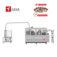 Wenzhou Tianyue gobelet en papier jetable à double couche à petit coût pour boissons chaudes semi-automatique à emporter Machine de fabrication de gobelets