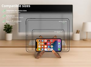 Support de téléphone pliable mural en bambou <span class=keywords><strong>2</strong></span> en <span class=keywords><strong>1</strong></span> portable, universel, cadeau de bureau, support paresseux en bois, artisanat en bois, boîtes - Product Image 3