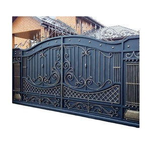 Porte fantaisie en tuyau de fer moderne Conception personnalisée Porte fantaisie en fer Mur de limite Conception de porte - Product Image 2