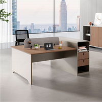 Vente directe d'usine, bureau de direction moderne et durable en acier, table d'écriture avec tiroirs