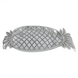 Trendy <b>Pineapple</b> Tray Nickel Plated Food Safe Quality Aluminium Serving Tray Hotel Restaurants and Barware Elegant Trays - Product Image 1