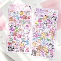 Autocollants 3D en résine époxy effet bulle, motifs anime et dessins animés, réutilisables, imprimés UV, pour scrapbooking, journal, agenda, bricolage, décoration, vente en gros