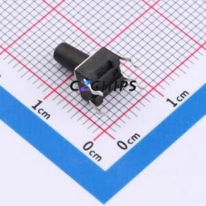 TS6610CJ Tactile Switch Through hole Component (THT)-4P,6x6mm Switch Single Pole Single Throw Round Button 2.5N Through Hole - Product Image 2