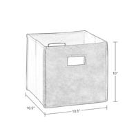 Cajas de Almacenamiento Plegables Azul Marino con Asas, Organizador de Tela y Cesta de Almacenamiento Plegable, Juego de 2