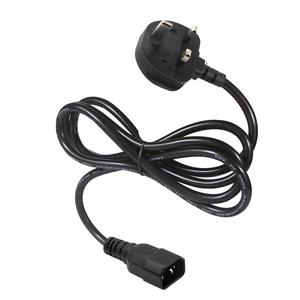 6FT 1.8M 0.75MM BS Approval 16A 3 Pin Heavy Duty <strong>Cable</strong> Pvc <strong>Rubber</strong> Jacket Power Extension C14 Uk Ac Power Cord - Product Image 5