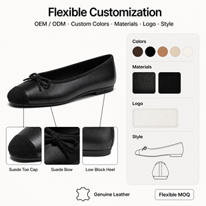 Ladies Bow <strong>Ballet</strong> <strong>Flats</strong> Square Toe <strong>Suede</strong> Patchwork Slip-On Light Solid Fashion Trend Summer Spring Casual <strong>Flat</strong> - Product Image 3