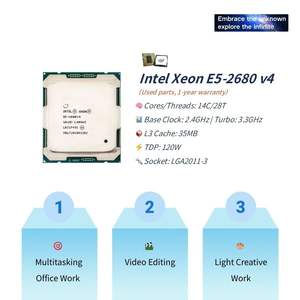 Pandl ชุดเมนบอร์ดคอมพิวเตอร์ตั้งโต๊ะรุ่นใหม่ Intel Xeon E5คอมโบ V4 2680 DDR4ชุดมาเธอร์บอร์ด ECC แรม X99 2680v4 - Product Image 3
