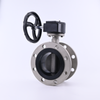 Gaotong Vanne papillon manuelle en acier inoxydable Joint NBR/EPDM Connexion à bride pour alimentation en eau DN50-DN300 de drainage PN10/16