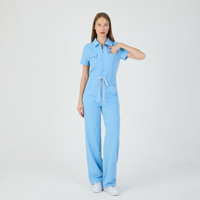 Combinaison de travail médicale YUHONG pour femmes, tissu sergé respirant et durable, coupe moderne, une pièce