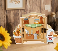 Maisonnette en bois pour hamster, labyrinthe amusant avec toboggan, cabane à double étage pour gerbilles nains, souris, rats et petits animaux