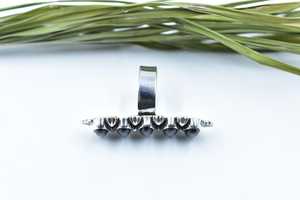 Handmade Black Onyx Sterling Silver <b>Adjustable</b> <b>Ring</b> Natural Black Onyx Gemstone Jewelry for Women Wholesale - Product Image 3