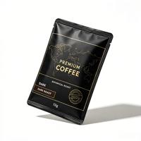 Sacs d'emballage personnalisés imprimés à trois soudures latérales, doublés de film, de qualité alimentaire, thermoscellables (BOPP/AL/PE) mm pour grains de café et café moulu