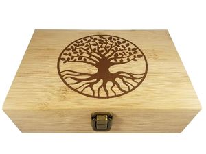 Custom Handmade Herb Large <b>Stash</b> Wood Craft Combo Smoking Rolling Tray <b>Stash</b> <b>Box</b> with Lock - Product Image 5