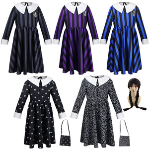 Vestido de media longitud con solapa para niñas, disfraz de cosplay, primavera 2023, edad de 8 a 13 años, conjunto de uniforme de tela, juego de rol, anime - Product Image 1