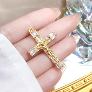 [Auténtico Oro sobre Cobre] Colgante de Zirconio con Microincrustaciones, Joyería Artesanal Personalizada Transparent <span class=keywords><strong>Faith</strong></span>, Diseño Transfronterizo - Product Image 3