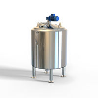 Équipement de mélange de liquides chimiques et cosmétiques en acier inoxydable de 50 à 10 000 L, cuve de mélange à double enveloppe avec agitateur