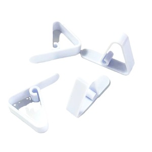 <b>Plastic</b> <b>Tablecloth</b> Clips 4x5.5cm Non-Slip Base For Buffet Service Restaurant Supplies White Irregular Shape - Product Image 5