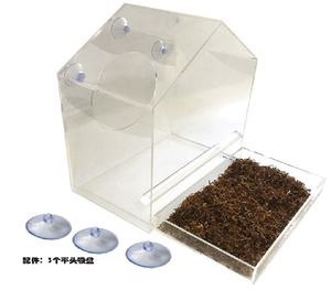 Şeffaf akrilik kuş besleyici açık kafes asılı kuş besleyici açık aviary pencere suckers - Product Image 6