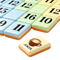 Ensemble de luxe de 106 tuiles de Rummy gravées, collection Okey, avec tasse à café silencieuse en acrylique, jeu de stratégie amusant pour table basse, cadeau