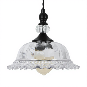 Luminaire suspendu SIMIG pour escalier, salle à manger, salon, modèle moderne en verre noir, cordon de 14,7 pieds, fonction marche/arrêt - Product Image 1