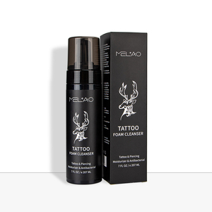 Jabón vegano verde OEM Blue Bubbles para después del tatuaje, para curar, limpiar y purificar la piel y las perforaciones, con burbujas espumosas, hidratante suave. - Product Image 3