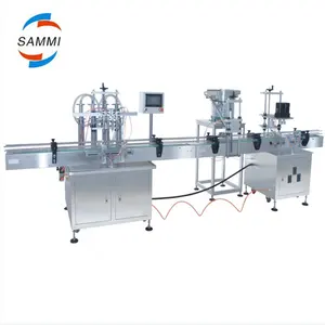 Automatic Production Machine Bottle Liquid Filling Capping Labeling Line Orange Juice Machine Water Oil Stainless Steel