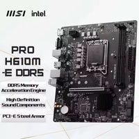 Carte mère MSI PRO H610M-E DDR4 M.2 Slot PC prend en charge les cartes mères de bureau INTEL LGA1700 CPU 12400F/12490F/13400F