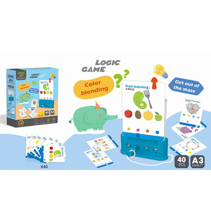 Gioco di Logica per <span class=keywords><strong>Bambini</strong></span> da 2 a <span class=keywords><strong>4</strong></span> <span class=keywords><strong>Anni</strong></span>, Educazione Precoce, Sviluppo del Cervello, Allenamento del Pensiero, Puzzle di Carta, Abbinamento di Forme e Numeri - Product Image 1