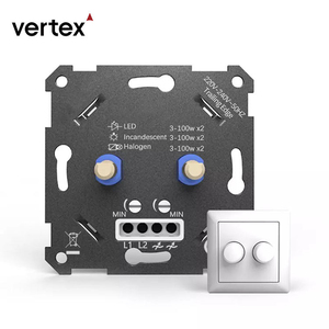 Controlador de atenuación de bombilla incandescente, bombilla LED doble de retroadaptación, 5-100W, interruptor de atenuación de luz halógena rotativa de 230v - Product Image 1
